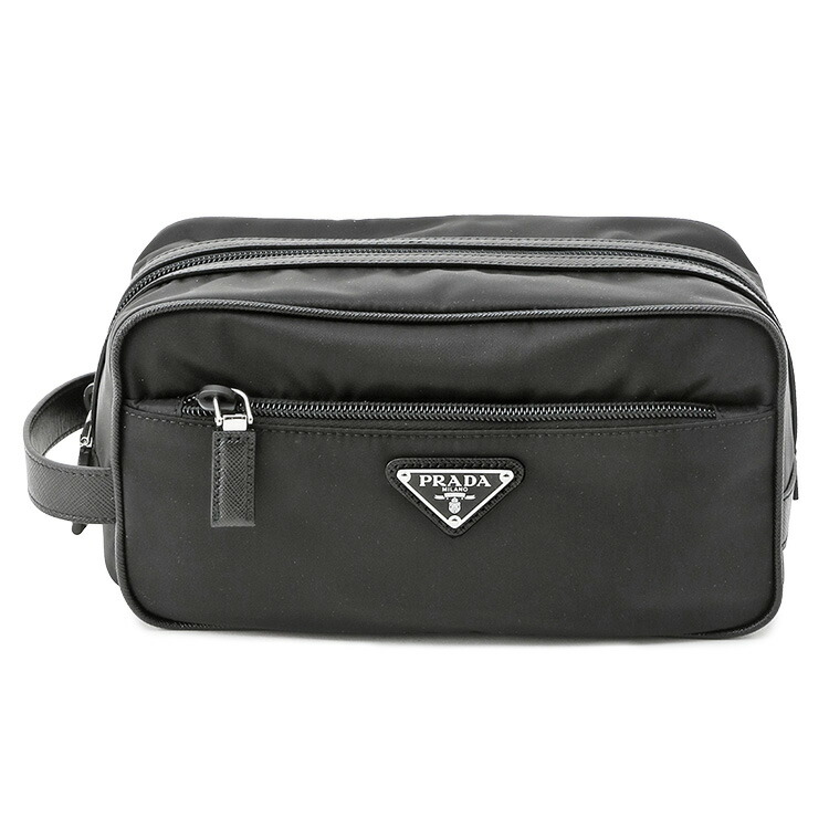 プラダ PRADA Re-Nylon xサフィアーノレザー 周遊合切袋 2NA819-2DMH-F0002_NERO【新作】