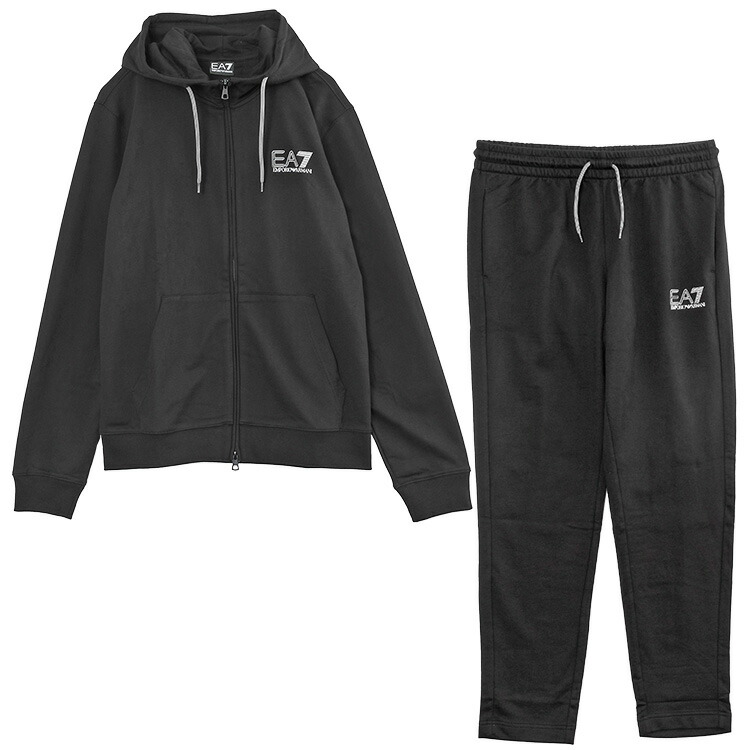 エン急性灰白髄炎 アルマーニ EMPORIO ARMANI EA7 セットアップ ボンネット付き添い人ピュアコットントラックスーツ 7M001319-AF13512-UC001【新作】