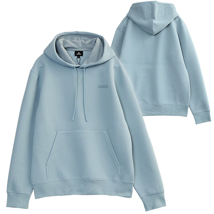 マッカージュ MACKAGE 同色ロゴ パーカー ダブルフェイスジャージー KOLTON-Z-FOG BLUE【新作】｜インポートブランド MK5 SUPREMO 40,242円