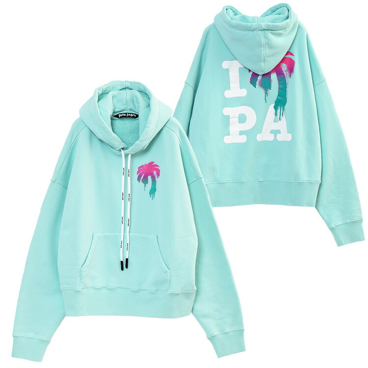 Palm Angels 人気 Pin Up フーディー PIN UP HOODY in IVORY - BLACK for Men | Palm Angels®