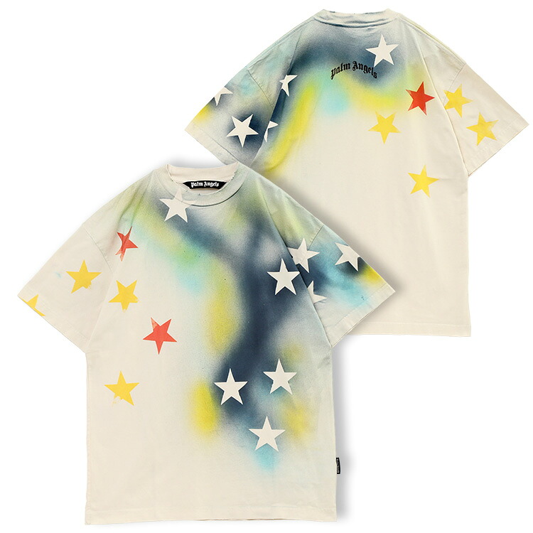 パーム エンジェルス Palm Angels Tシャツ Sprayed Stars Vint Tee PMAA072S23JER008-0184【新作】 28,719円