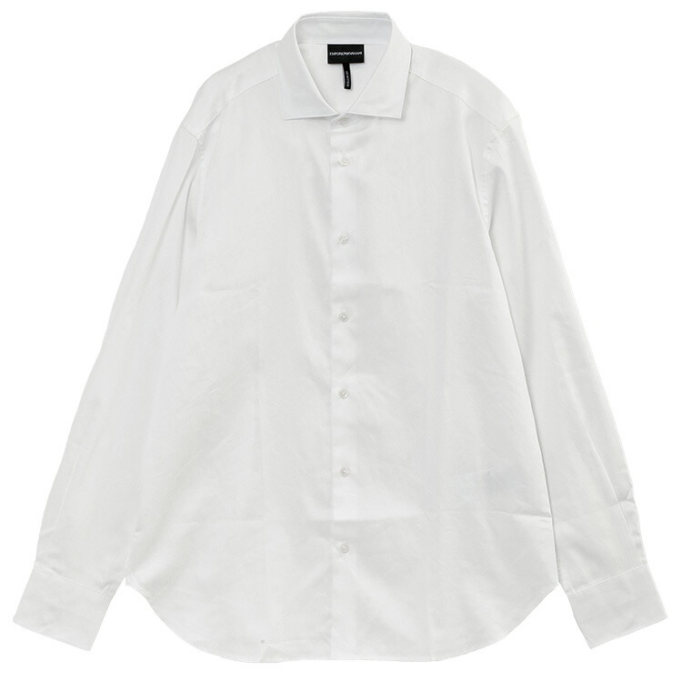 エンポリオアルマーニ EMPORIO ARMANI シャツ コットン オールオーバー ジャガード ロゴ 6D1C86-1NIUZ-F020【新作】