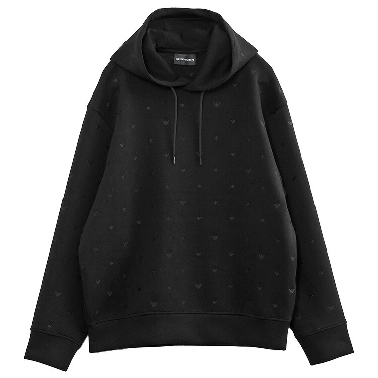 エンポリオアルマーニ EMPORIO ARMANI パーカー ASV ボンネット付き添い人トレーナー ダブルプルオーバー マイクロ鷲総刺しゅう EM001402-AF10013-F0185【新作】