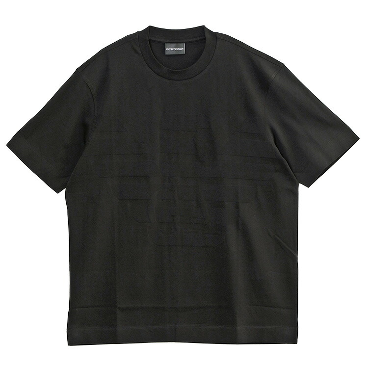 ARMANI Tシャツ 同色 ジャガードロゴ EM000943-AF10762-F0091 org.jpg
