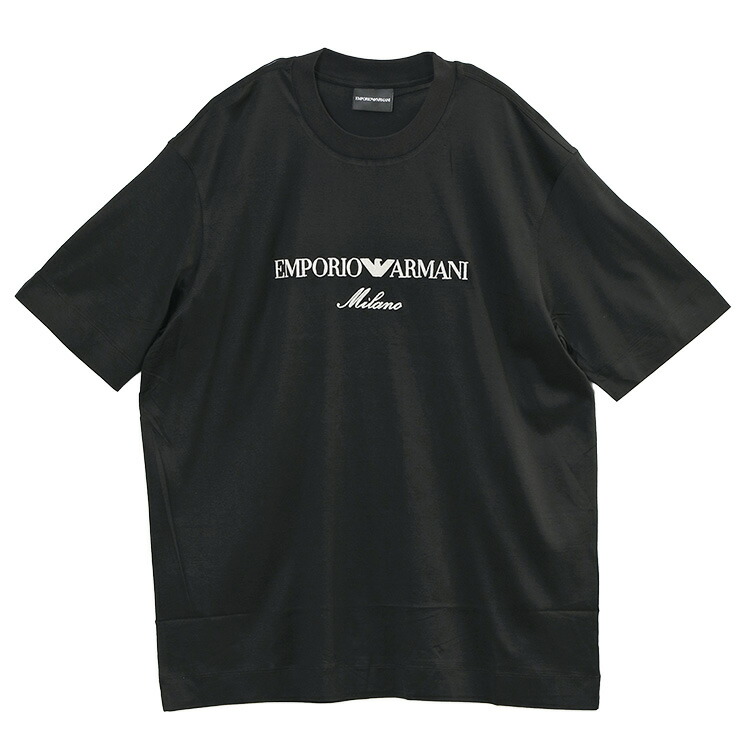 ARMANI Tシャツ 同色 ジャガードロゴ EM000943-AF10762-F0091 org.jpg