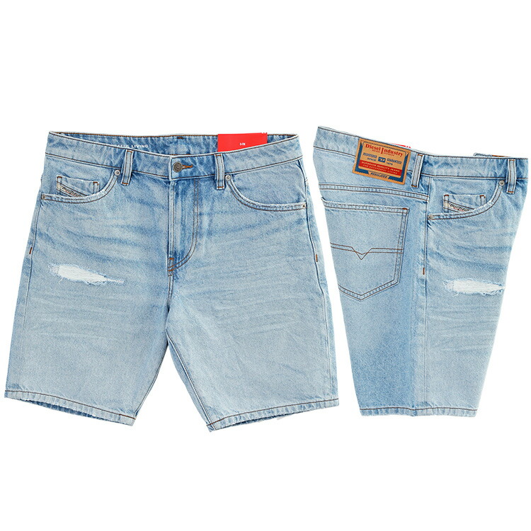 DIESEL ダメージ デニム ハーフパンツ A14621-0DCBD D-FIN-01 楽天市場】ディーゼル DIESEL デニム ハーフパンツ A14621-0DCBD