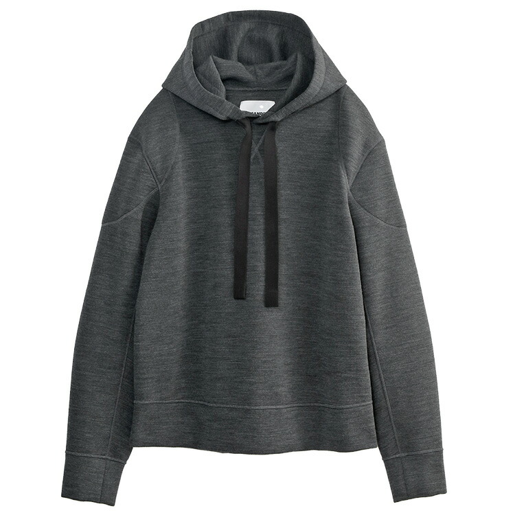 JIL SANDER + ウール ニット パーカー プルオーバー ブラック 50 未使用 ジルサンダー JIL SANDER+ パーカー 2023 フーディー ニット