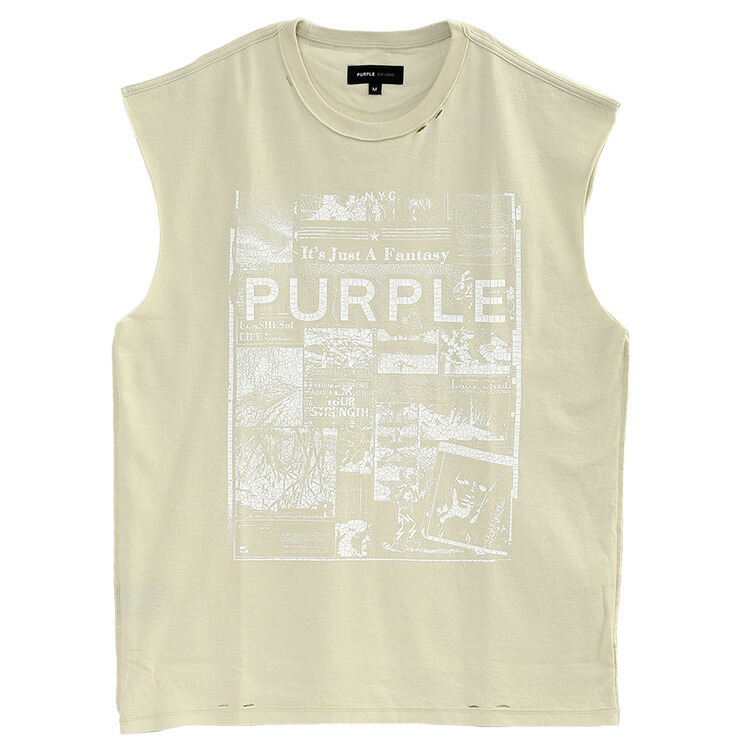 パープル ブランド名 PURPLE BRAND 貯蔵タンクいの一番 Fantasy Tank Top P103-JAGF225-ECRU【新作】