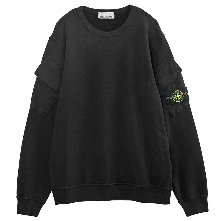 美品 Sサイズ　ストーンアイランド 長袖 STONE ISLAND（ストーン アイランド） スウェット トレーナー ブラック