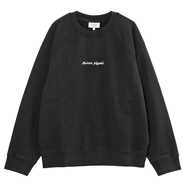 メゾンキツネ MAISON KITSUNE ハンドライティング オーバーサイズ スウェットシャツ OM00309KM0340-P199【新作】