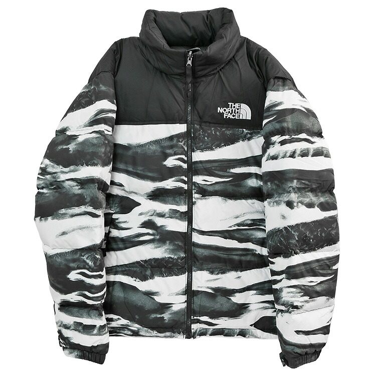 北の方人間の顔 THE NORTH FACE ヌプシ 落ちこむ上衣 NF0A8D16 1996 RETRO NUPTSE JACKET-PRINT-DJI_腫瘍壊死因子_BLACK_EDGE_OF_LIGHT【新作】