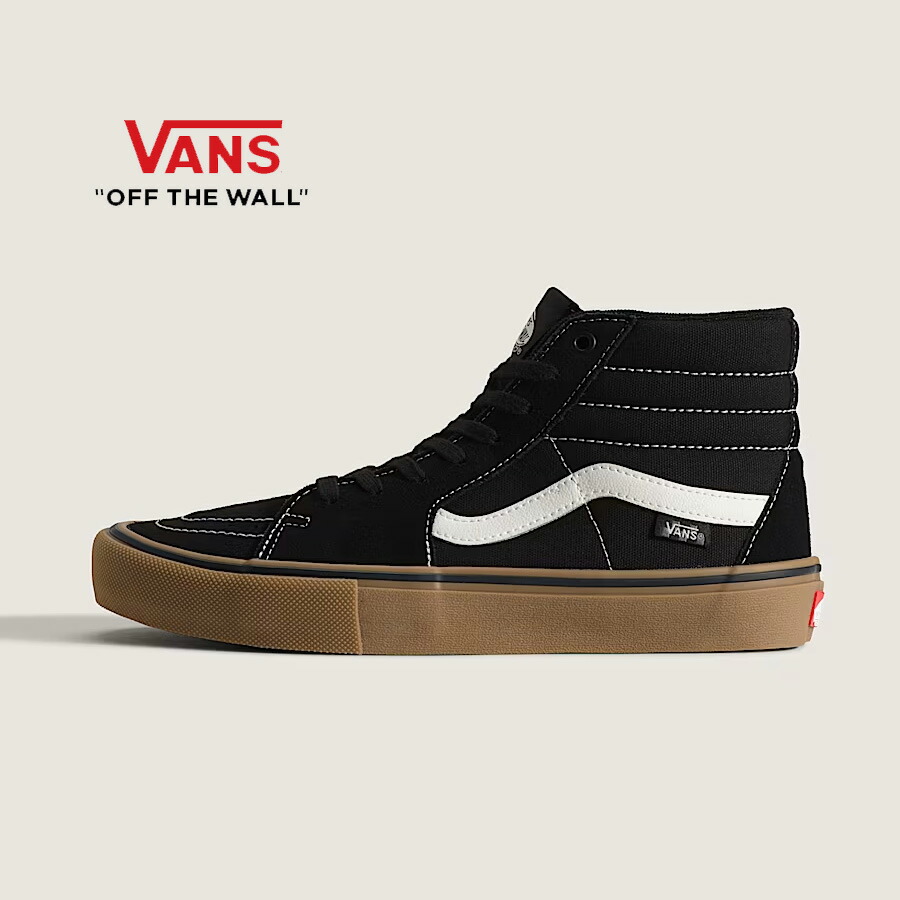 ヴァンズ スケートスケハイ 黒/ガム/白 VANS SKATE SK8-HI Black/gum/white【送料無料！即納】