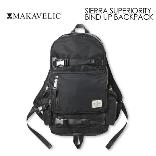 貨物輸送無料 MAKAVELIC SIERRA SUPERIORITY BIND UP BACKPACK BLACK マキャベリック シ内鰓 スピーリアティー バイン 繰り上げる 黒いこと