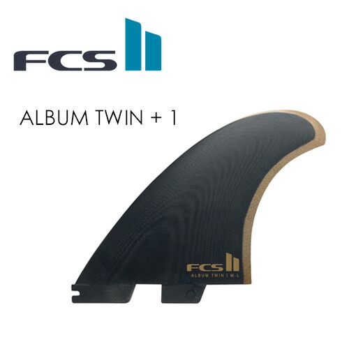 FCS2 エフシーエス フィン ツイン スタビ 2+1 スクラップブックサーフ●FCS II ALBUM TWIN + 1 FIN SET BLACK