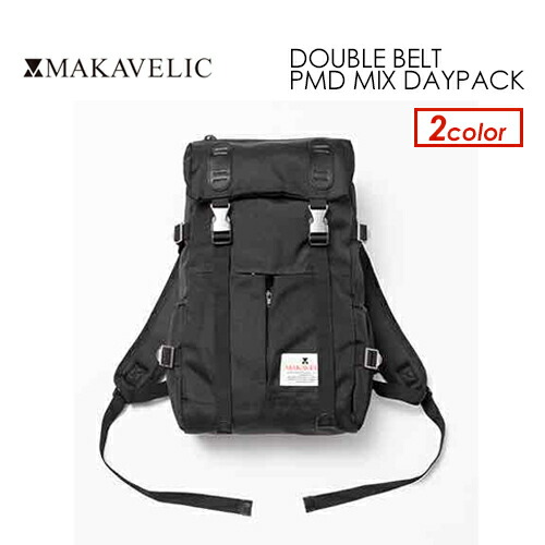送料無料 MAKAVELIC マキャベリック バックパック リュック●TRUCKS DOUBLE BELT PMD MIX DAYPACK ※今だけナップサックサービス｜SURFER　店