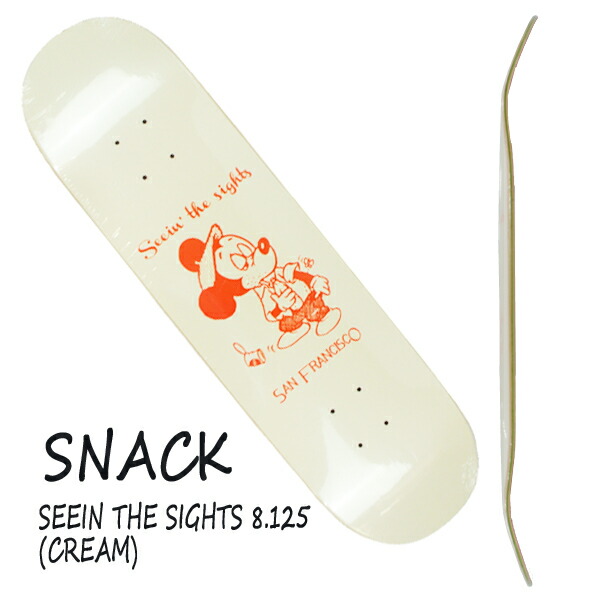 Snack スナック スケートボード デッキ Seein The Sights 8 125 Cream Deck スケボーsk8 返品 交換及びキャンセル不可 Vmaphotographystudios Com