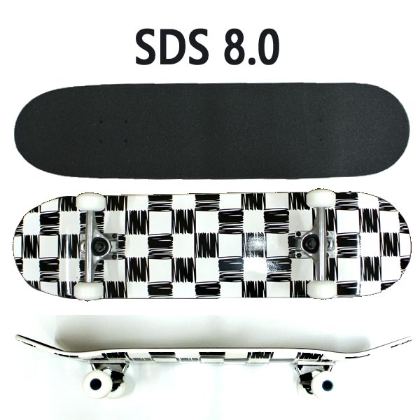 海外輸入 Sds エスディーエス コンプリートスケートボード スケボー Checkered White 8 0 Complete Sk8 返品 交換及びキャンセル不可 人気満点 Blog Belasartes Br