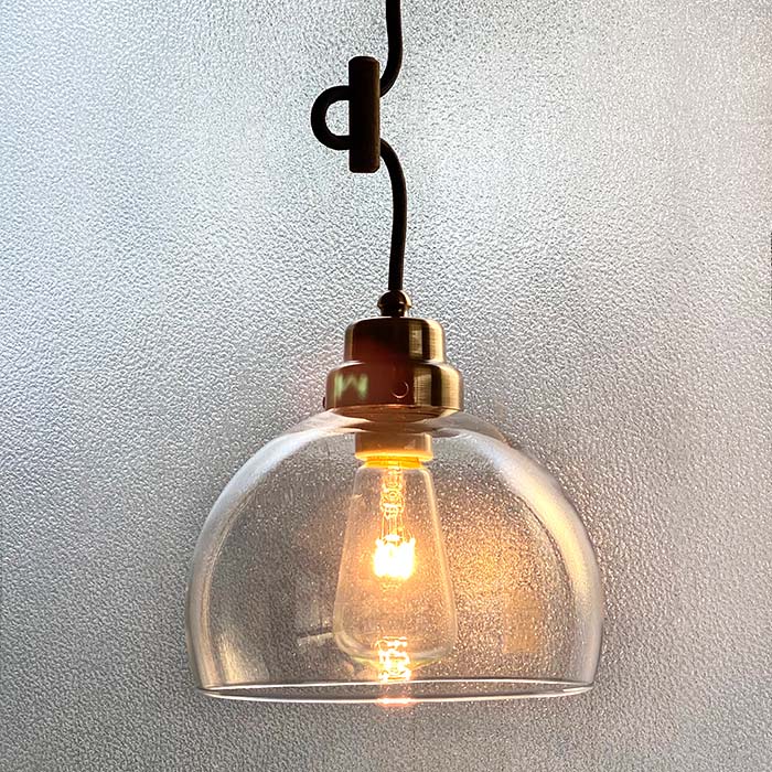 後藤照明】硝子ブロンズペンダントランプ(電球なし)