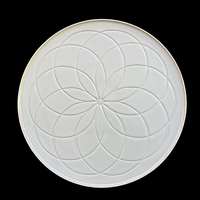 JICON 磁今 花彫平皿 大 輪文 （φ270×h21）