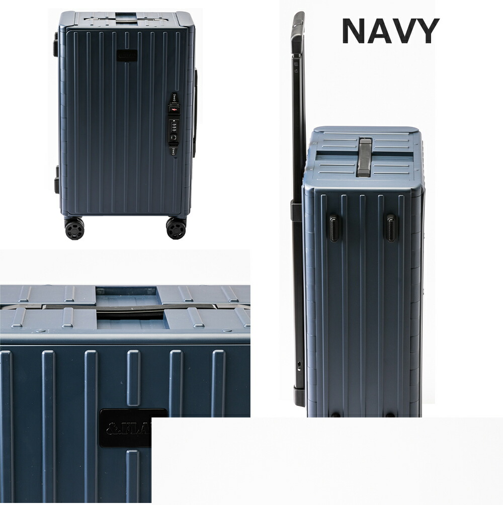 Flat アンドフラット 3 8kg スーツケース 機内持ち込み Flat メーカー取寄 サプライズ2 Mart Mart 折りたためるキャリー 送料無料 49 5cm 3 8kg ネイビー Culture マットカラー 35l