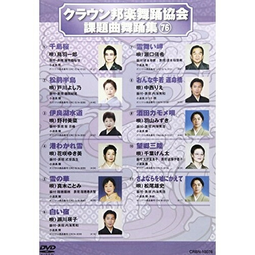 DVD / オムニバス / クラウン邦楽舞踊協会 課題曲舞踊集76 / CRBN-10076