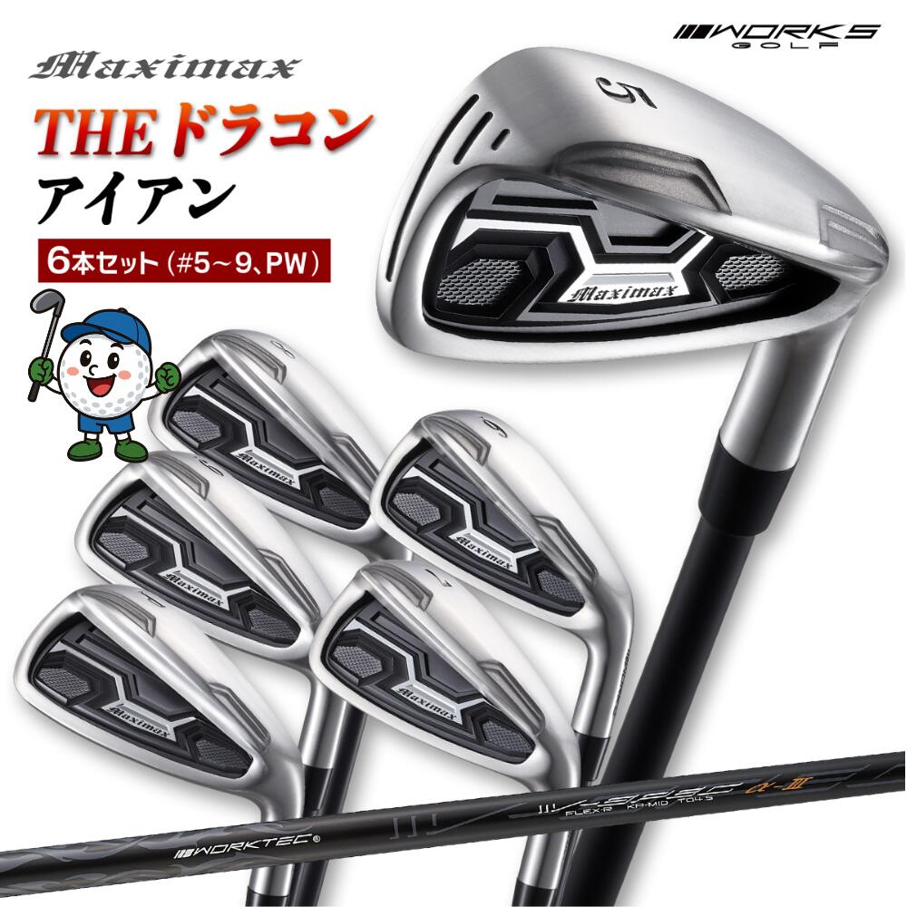 ゴルフ クラブ セット アイアン 6本 5I 6I 7I 8I 9I PW 標準カーボンシャフト仕様 R S ワークスゴルフ マキシマックス 45,499円