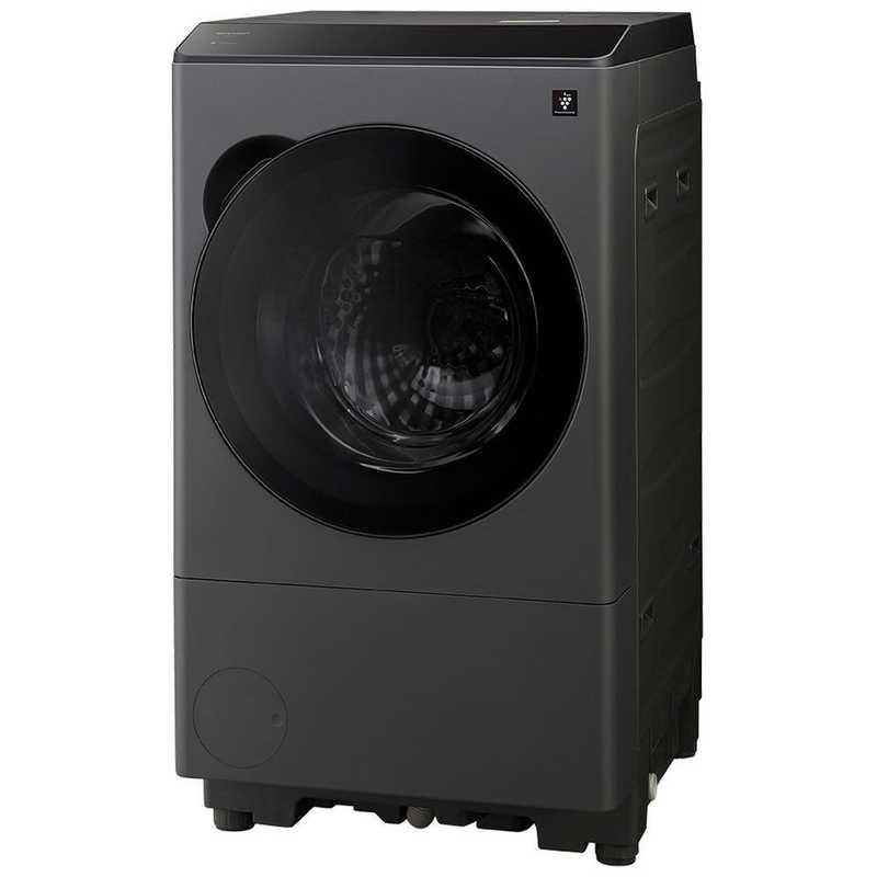 大阪限定設置込み ES-12X1-HR シャープ 【右開き】12kgドラム式洗濯乾燥機 グレイングレー|apex店