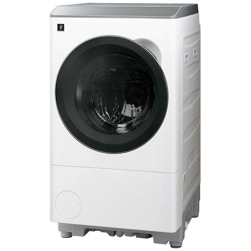大阪限定設置込みES-12X1-WL シャープ 【左開き】12kgドラム式洗濯乾燥機 マットホワイト|apex店