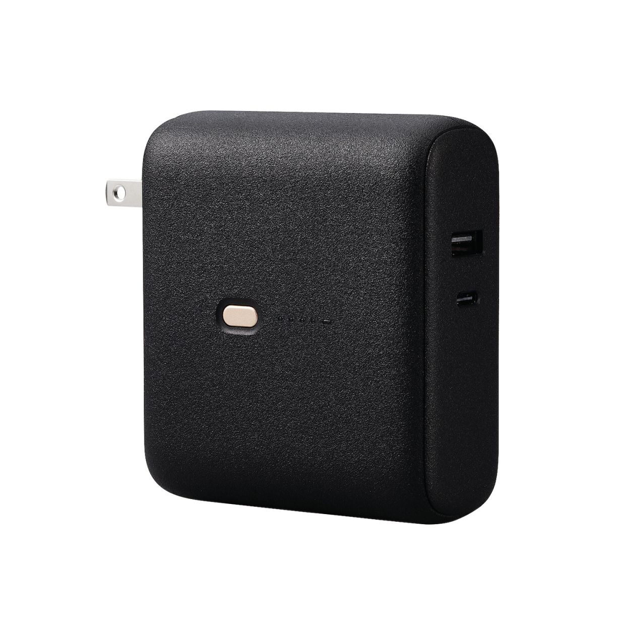 モバイルバッテリー/リチウムイオン電池/AC一体型/オマカセ充電対応/USB Power Delivery対応/20W/10000mAh/USB-C出力1ポート/USB-A出力1ポート/PSE適合/ブラック エレコム株式会社