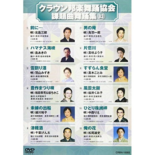 DVD / オムニバス / クラウン邦楽舞踊協会 課題曲舞踊集83 / CRBN-10083