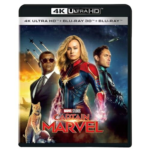【取寄商品】BD / ブリー・ラーソン / キャプテン・マーベル (4K Ultra HD Blu-ray+3D Blu-ray+2D Blu-ray) / WDUF-1090