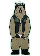 【中古】食玩 ストラップ 7.グリズリーさん 「しろくまカフェ ラバーマスコット＆ネイル」画像