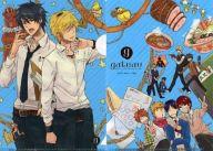 【中古】クリアファイル 康介＆勢多川(背景/水色斜線)/集合 A6クリアファイル 「ひとりじめマイヒーロー」 アニメイト gateauフェア 購入特典画像
