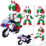 【中古】おもちゃ ナノブロック NBTN-008 仮面ライダーV3＆ハリケーン 「仮面ライダーV3」 魂ネイションシリーズ画像