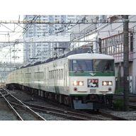 【中古】鉄道線路ひな型 1/150 185系 A8取り合わせ 返り咲きおどり子色 8両根本規範書き割り [10-1240]