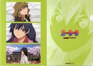 【中古】クリアファイル 沼地ロウ花＆神原駿河＆阿良々木暦 A4クリアファイル 「Blu-ray/DVD 花物語 第一巻 するがデビル(上) 完全生産限定版」 ゲーマーズ購入特典画像