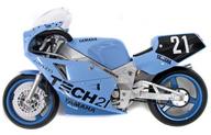 【中古】ミニカー 1/12 YAMAHA FZR750 TECH21(青色) 「ヤマハ 自動二輪車寄せあわせ 現代世界を極めた名車つづき物」 2005年 ローソン社会的運動当選品
