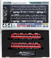 【中古】鉄道線路ひな型 1/150 名鉄7700系 白帯車1990 妻面窓皆無 増結2両取り合わせ書き割り 動力皆無 [4545]