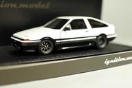 【中古】ミニカー 1/43 Toyota Sprinter Trueno 3Dr GT Apex AE86(白いこと×黒いこと) [IG0484]