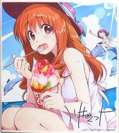 【中古】紙製品(キャラクター) 川井マコトイラスト 描き下ろしイラスト色紙 「C88 幸腹グラフィティ プロダクションノート」 イベント購入特典画像