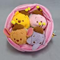 【中古】ぬいぐるみ ミニツム(プーさん＆ピグレット＆ルー＆ランピー)＆フラワーハウスセット ぬいぐるみ 「ディズニー TSUM TSUM -ツムツム-」 ディズニーストア限定