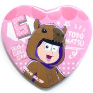 【中古】バッジ・ピンズ(キャラクター) トド松 「セガコラボカフェ おそ松さん×しろくまカフェ ハート型缶バッジA」画像