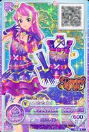 【中古】アイカツDCD/P/トップス/セクシー/Dancing Mirage/アイカツフレンズ!データカードダスグミ 〜New Stage2〜 FC-55[P]：バタフライラメパープルトップス/蝶乃舞花画像