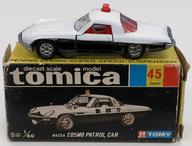 中古 ミニカー 1 60 マツダ コスモ パトカー 白色 溢者奴 黒皮 日本製 1e環 トミカ No 45 中休み特売催し Mattschofield Com