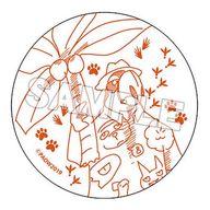 【中古】コースター(キャラクター) オオハシ クリアコースター 「アフリカのサラリーマン」画像