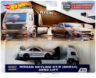 【中古】ミニカー 1/64 AERO LIFT ＆ NISSAN SKYLINE GT-R BNR34 「Hot Wheels TEAM TRANSPORT」 [FYT10]