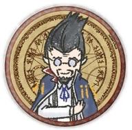 【中古】バッジ・ピンズ ペイジ・クラウス 「ムヒョとロージーの魔法律相談事務所 缶バッジ 03.グラフアートデザイン」画像