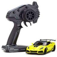 【中古】ラジコン MR-03W-MM シボレー コルベット ZR1 LED点火装置付 小母さん書き割り(レーシングイエロー) 「ミニッツRWD続きもの」 [32334Y]