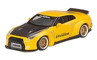 【中古】ミニカー 1/64 Pandem Nissan GT-R R35 ダックテイル 右手持ち部分 (メタリックイエロー×炭素)  「MINI GT続きもの」 [MGT00124-R]