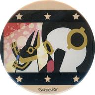 【中古】バッジ・ピンズ 27.アヌビス＆トト 「とーとつにエジプト神 缶ガチャ(54mm) 01.秋Ver.(描き下ろし)＆通常イラスト」画像